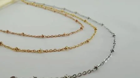 Оптовая продажа позолоченный браслет из розового золота из нержавеющей стали модные украшения для изготовления ожерелья для женщин