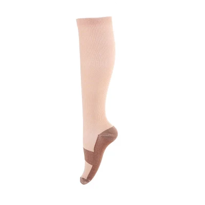 Высококачественные цветные нейлоновые компрессионные спортивные носки с медными волокнами на заказ, 20 шт.