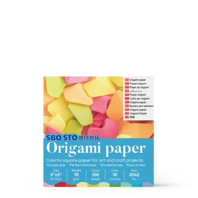 70GSM 5 дюймов * 5 дюймов художественная бумага для оригами, цветная бумага для рукоделия, качественная бумага для рукоделия, 13 см x 13 см Sbosto2042